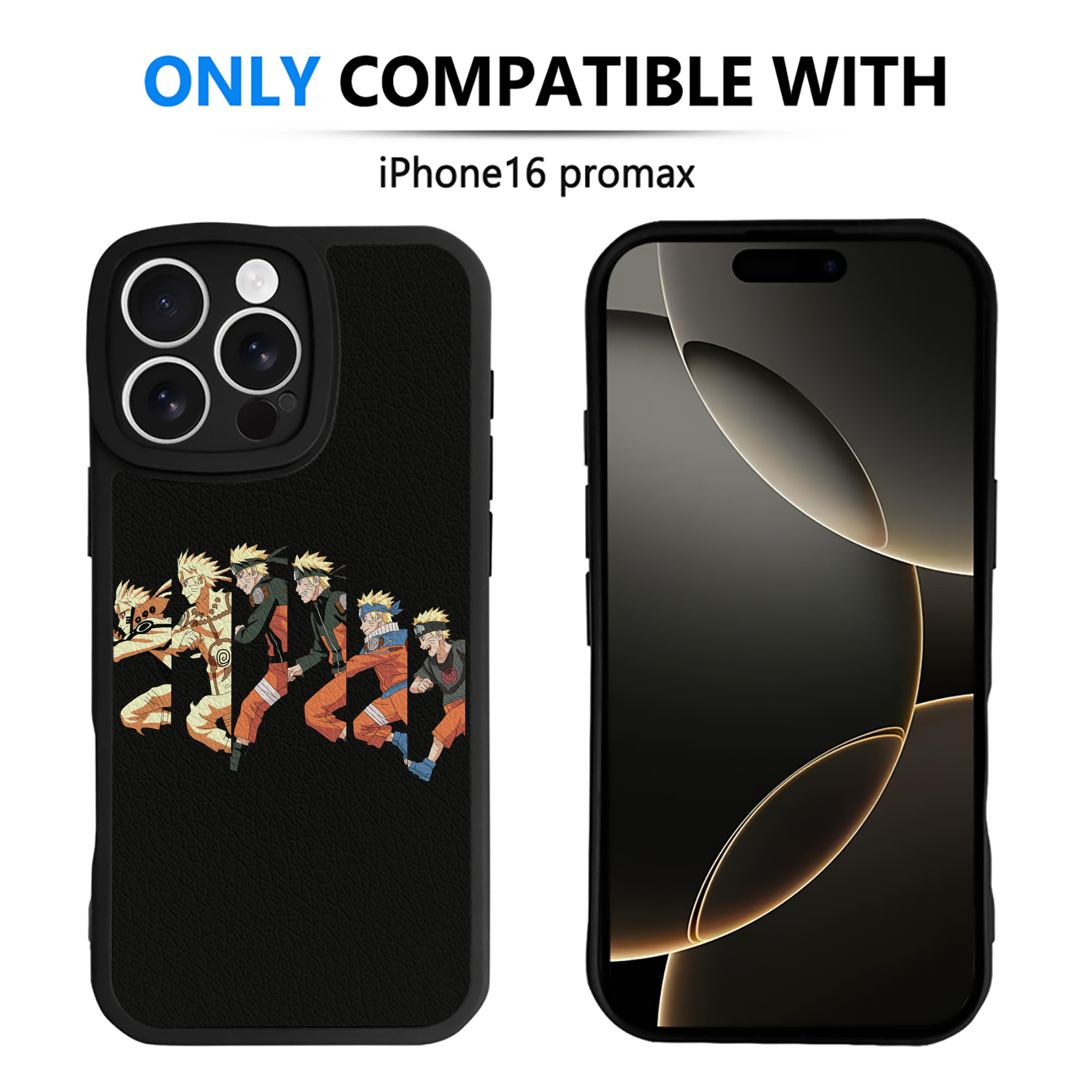 （画像用） NARUTO -ナルト- うずまき ナルト Uzumaki Naruto 【iPhone 16シリーズ対応】シリコンスマホケース（レザー調） 材質：シリコン